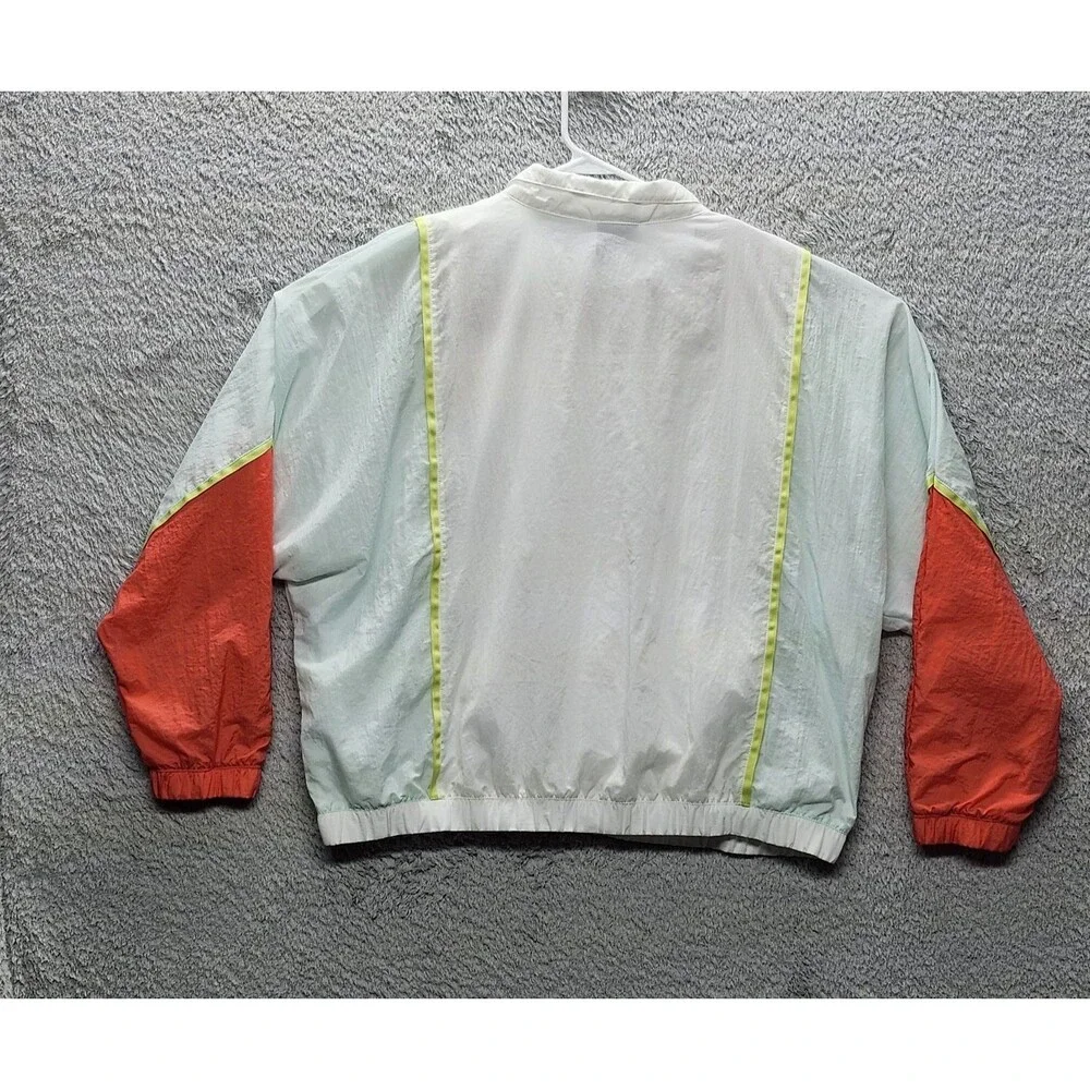 Nike Women's Woven Windbreaker Full Zip Jacket (White/Multi) CZ9115-100